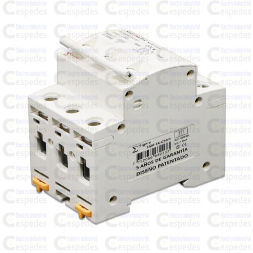 INTERRUPTOR TERMOMAGNÉTICO 3X50A RIEL-STRONGER