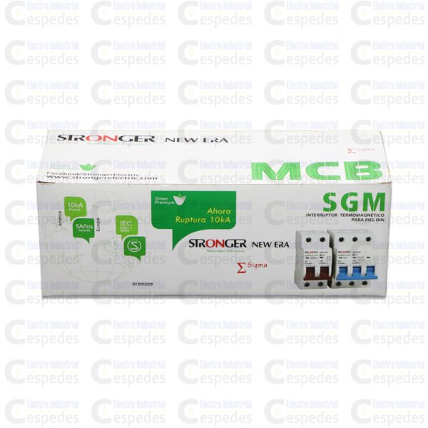 INTERRUPTOR TERMOMAGNÉTICO 3X10A RIEL STRONGER