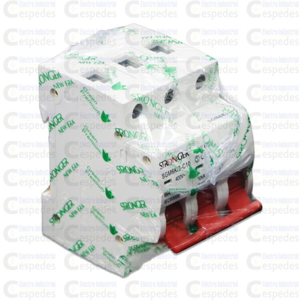 INTERRUPTOR TERMOMAGNÉTICO 3X10A RIEL STRONGER