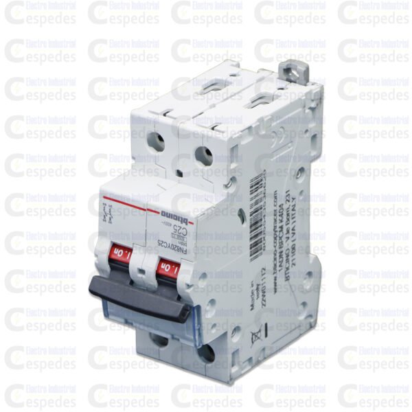 INTERRUPTOR TERMOMAGNÉTICO 2X25A RIEL-BTICINO
