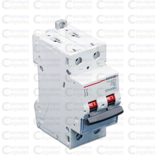 INTERRUPTOR TERMOMAGNÉTICO 2X25A RIEL-BTICINO