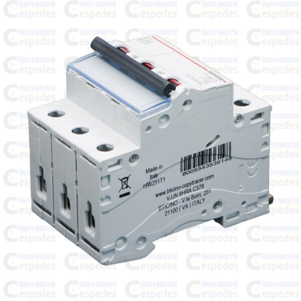 INTERRUPTOR TERMOMAGNETICO 3X16A RIEL-BTICINO