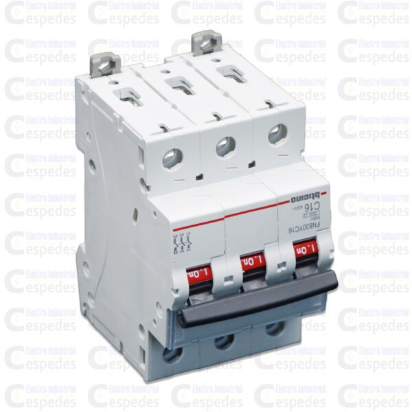 INTERRUPTOR TERMOMAGNETICO 3X16A RIEL-BTICINO