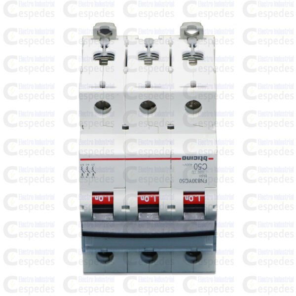 INTERRUPTOR TERMOMAGNÉTICO 3X50A RIEL-BTICINO