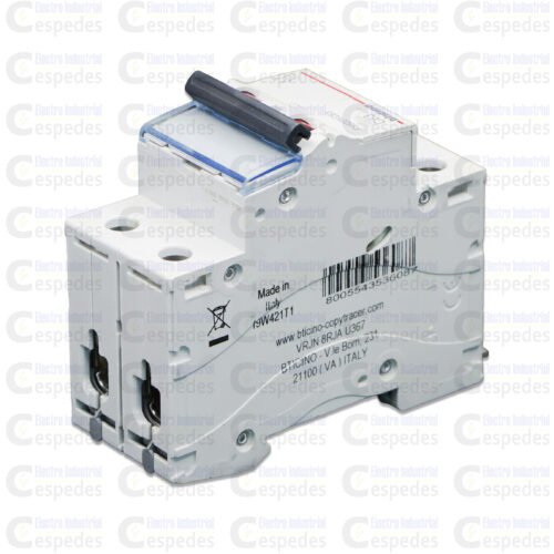 INTERRUPTOR TERMOMAGNETICO 2X63A RIEL-BTICINO