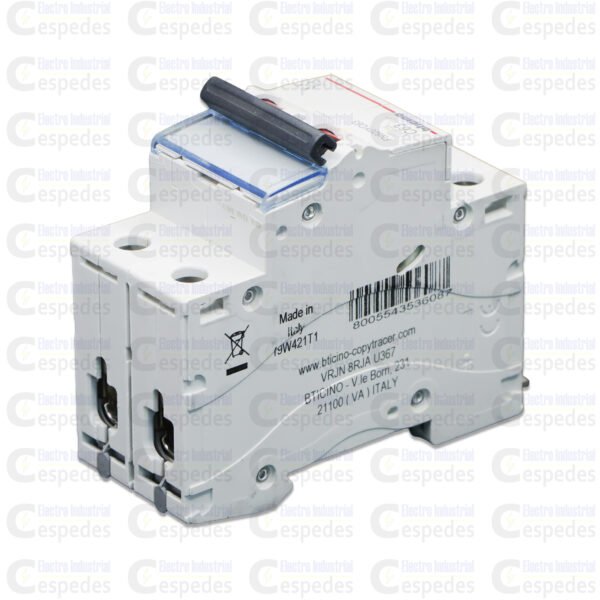 INTERRUPTOR TERMOMAGNETICO 2X63A RIEL-BTICINO