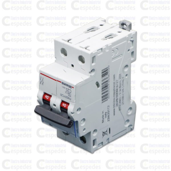 INTERRUPTOR TERMOMAGNÉTICO 2X20A RIEL-BTICINO