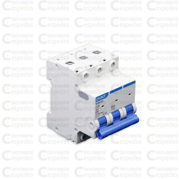 INTERRUPTOR TERMOMAGNÉTICO 3X20A RIEL-CHINT