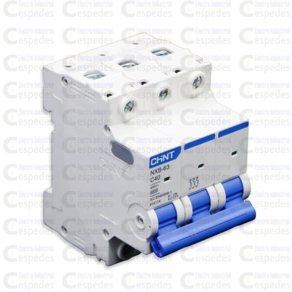 INTERRUPTOR TERMOMAGNÉTICO 3X40A RIEL-CHINT