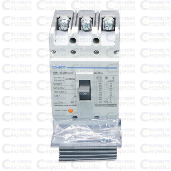 INTERRUPTOR TERMOMAGNÉTICO 3X100A MOLDEADA-CHINT