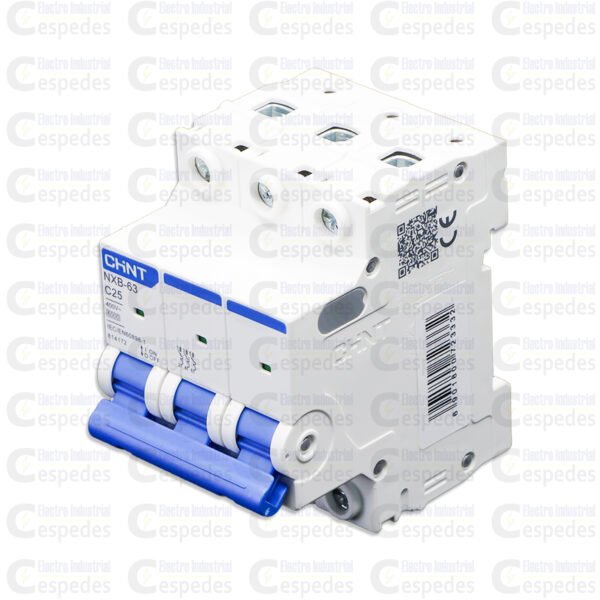 INTERRUPTOR TERMOMAGNÉTICO 3X25A RIEL-CHINT