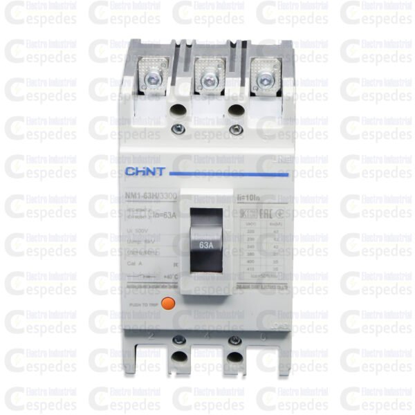INTERRUPTOR TERMOMAGNÉTICO 3X63A MOLDEADA-CHINT