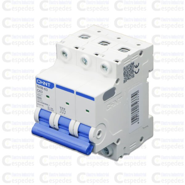 INTERRUPTOR TERMOMAGNÉTICO 3X63A RIEL-CHINT