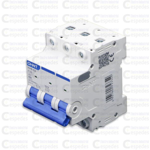 INTERRUPTOR TERMOMAGNÉTICO 3X32A RIEL-CHINT