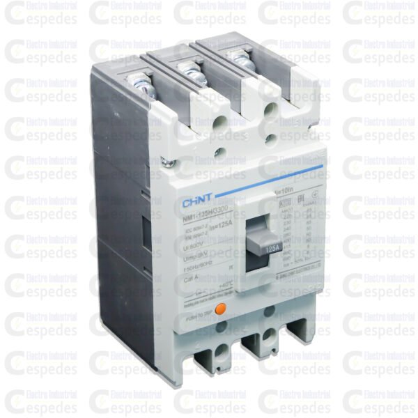 INTERRUPTOR TERMOMAGNÉTICO 3X125A MOLDEADA-CHINT
