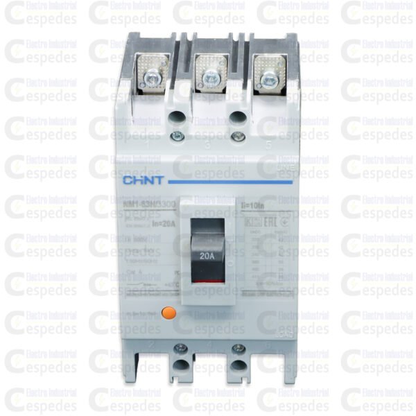 INTERRUPTOR TERMOMAGNÉTICO 3X20A MOLDEADA-CHINT