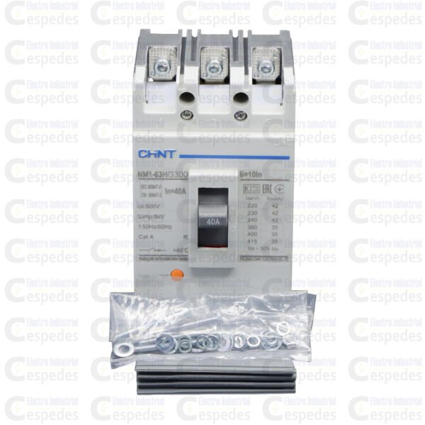 INTERRUPTOR TERMOMAGNÉTICO 3X40A MOLDEADA-CHINT