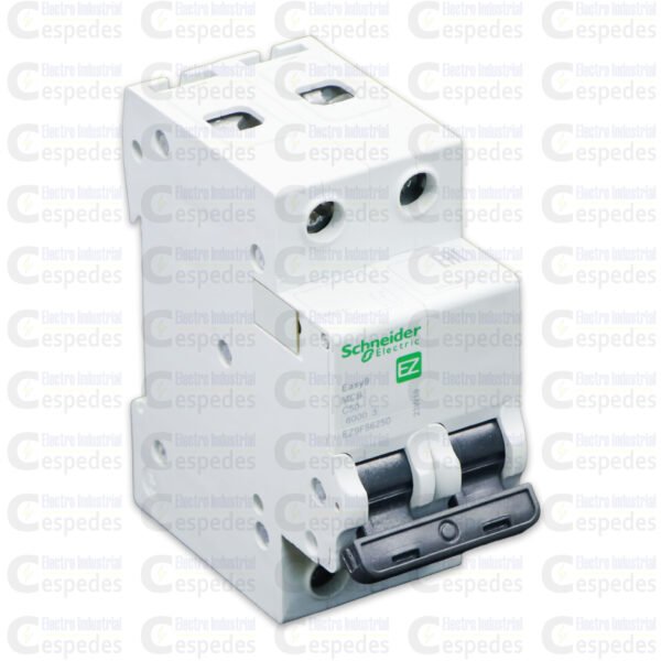 INTERRUPTOR TERMOMAGNÉTICO 2X50A RIEL EASY9-SCHNEIDER