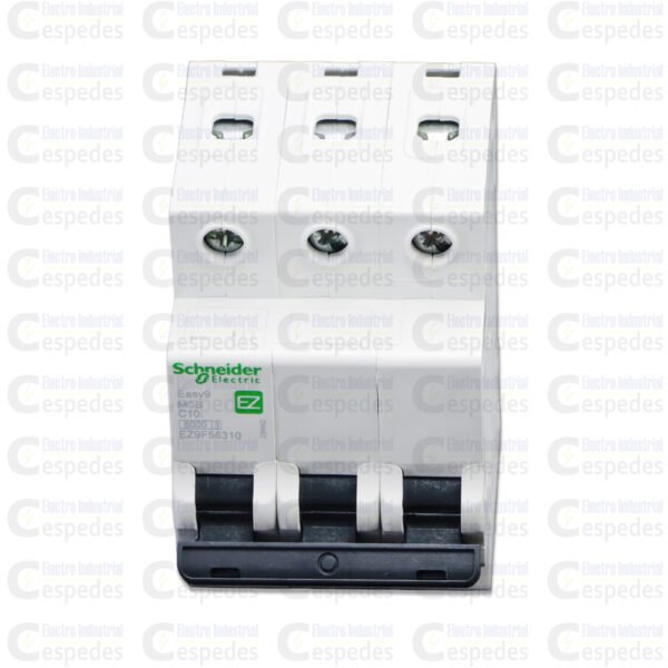 INTERRUPTOR TERMOMAGNÉTICO 3X10A RIEL EASY9-SCHNEIDER