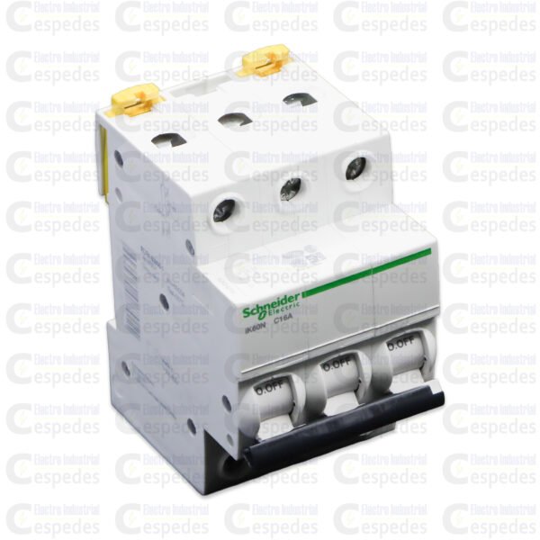 INTERRUPTOR TERMOMAGNÉTICO 3X16A RIEL-SCHNEIDER