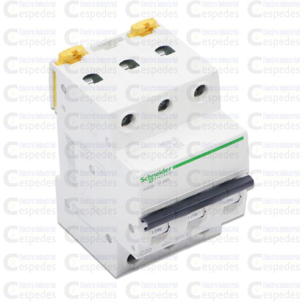 INTERRUPTOR TERMOMAGNÉTICO 3X20A RIEL IK60N-SCHNEIDER