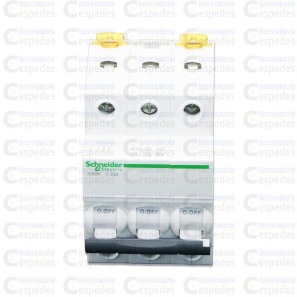 INTERRUPTOR TERMOMAGNÉTICO 3X25A RIEL IK60N-SCHNEIDER