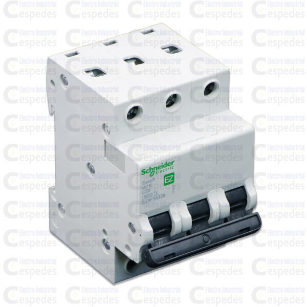 INTERRUPTOR TERMOMAGNÉTICO 3X20A RIEL EASY9-SCHNEIDER