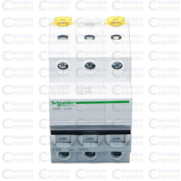 INTERRUPTOR TERMOMAGNÉTICO 3X32A RIEL IK60N-SCHNEIDER