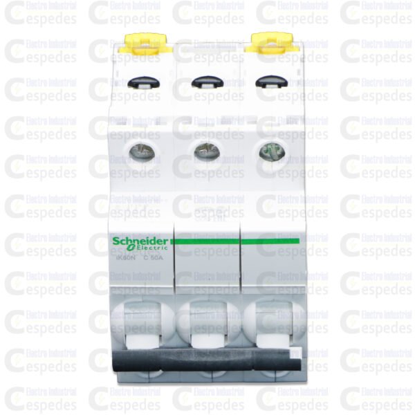 INTERRUPTOR TERMOMAGNÉTICO 3X50A RIEL-SCHNEIDER