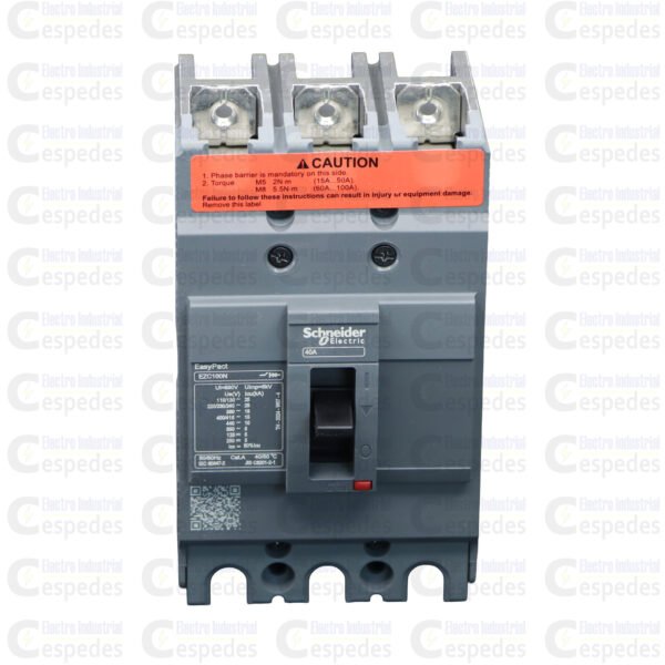 INTERRUPTOR TERMOMAGNÉTICO 3X40A MOLDEADA-SCHNEIDER