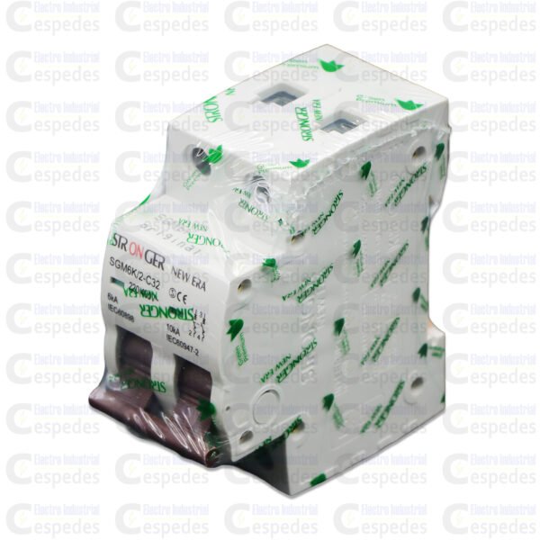 INTERRUPTOR TERMOMAGNÉTICO 2X32A RIEL-STRONGER