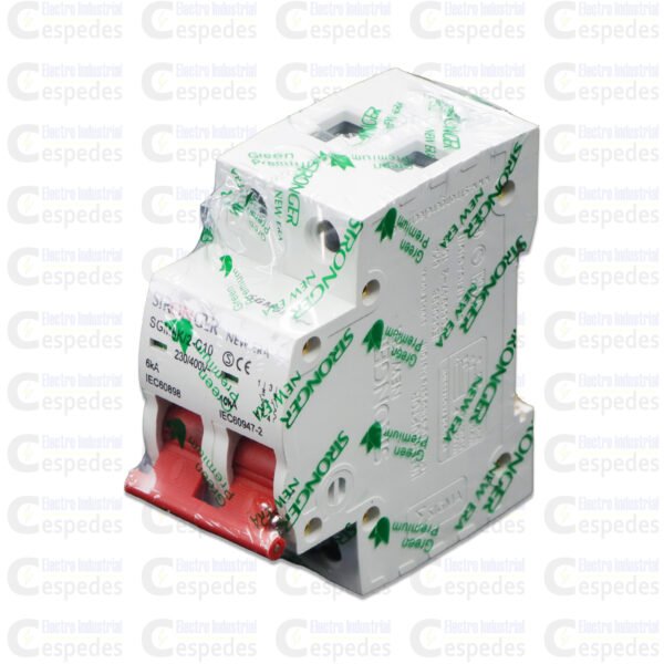 INTERRUPTOR TERMOMAGNÉTICO 2X10A RIEL-STRONGER