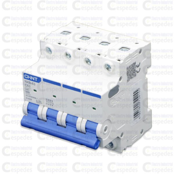 INTERRUPTOR TERMOMAGNÉTICO 4X63A RIEL-CHINT