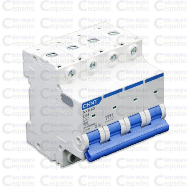 INTERRUPTOR TERMOMAGNÉTICO 4X63A RIEL-CHINT