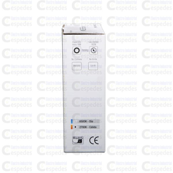 PANEL LED 18 AWG HIELO REDONDO LUZ DÍA-IV PANEL LED 18W (162W) LUZ DÍA