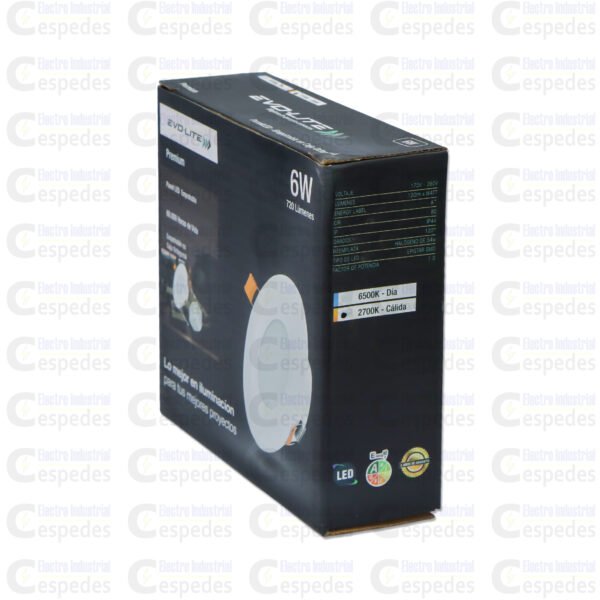 PANEL LED 6W-LUZ CÁLIDA