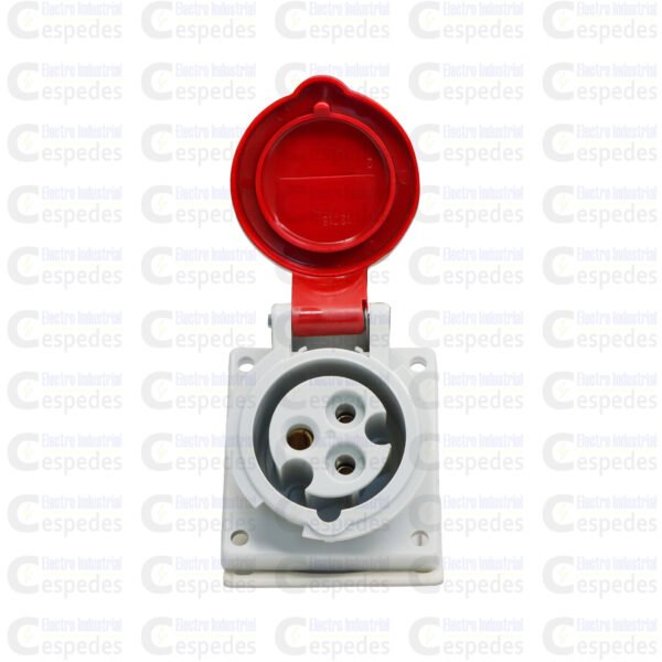 TOMA INDUSTRIAL 2X16A EMPROTRAR ROJO