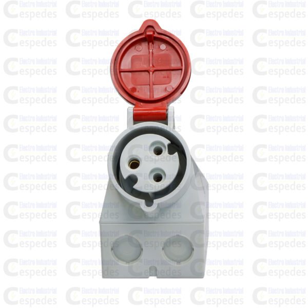 TOMA INDUSTRIAL 2X32 VISIBLE 2P+T-ROJO