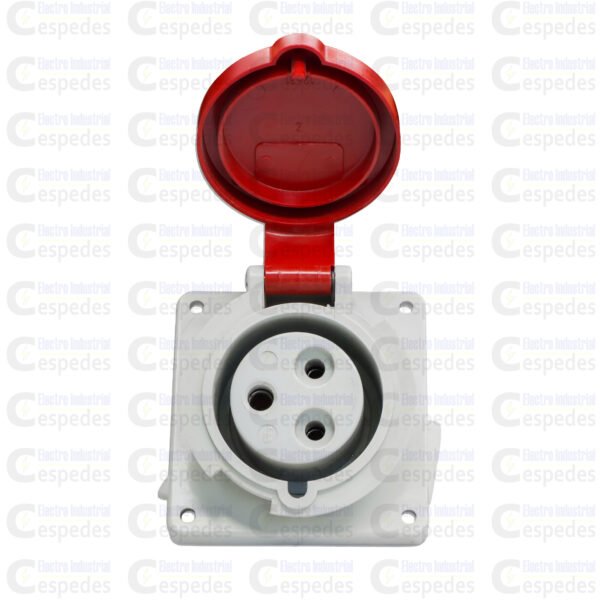 TOMA INDUSTRIAL 2X32A P/EMPOTRAR 2P+T-ROJO